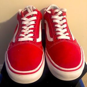 VANS Old Sokol Skate Shoe - Red - M 6 / W 7.5
